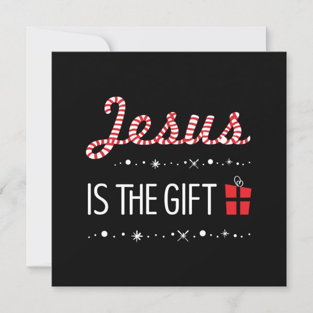 Noël religieux Jésus est le cadeau Carte de Vacanc (Devant)
