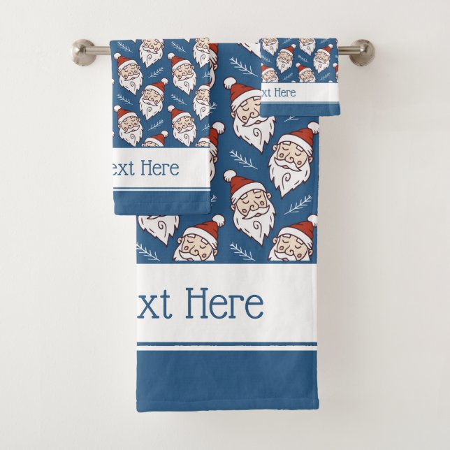 Noël rétro Santa Claus rouge blanc et bleu (En situation)