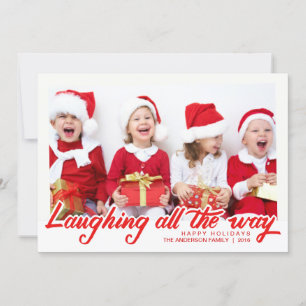 Noël Rire Carte photo Lettré à la main