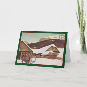 Noël Rocky Mountain - Carte Vintage