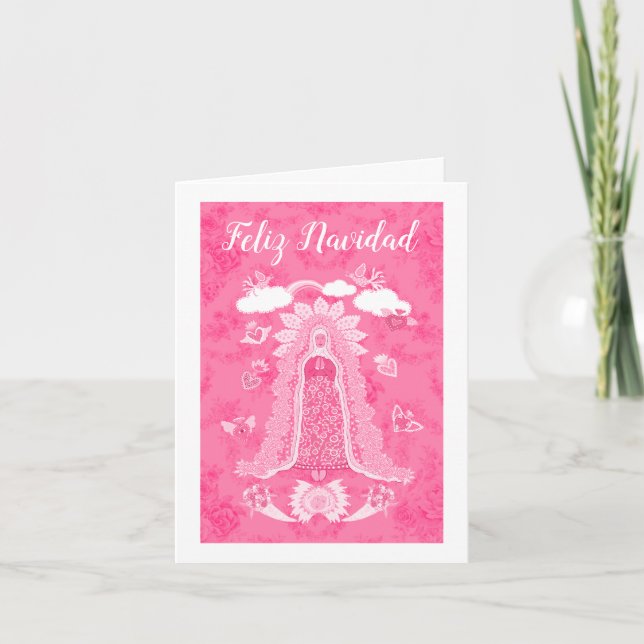 Noël rose Feliz Navidad personnalisé (Devant)