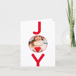Noël rouge blanc carte de joie