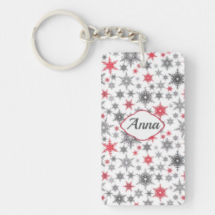 Noël, rouge, blanc, flocons de neige, hiver, Nouve