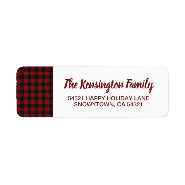 Noël Russe Rouge Buffalo Plaid Holiday (Devant)
