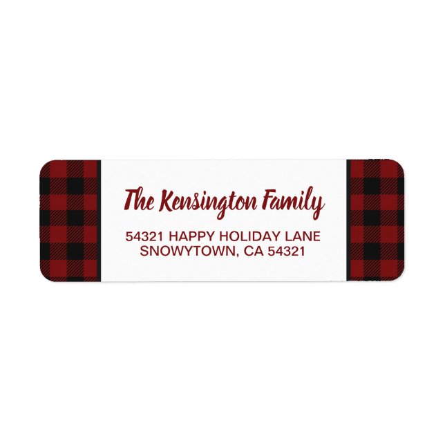 Noël Russe Rouge Buffalo Plaid Holiday (Devant)