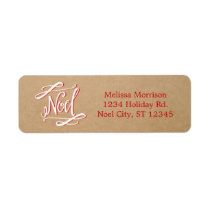 Noel Rustic Vintage Holiday Label