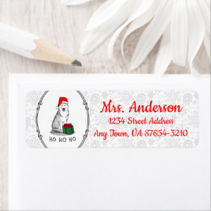 Noël Santa Hat Sibérien Husky (argent) mignonne