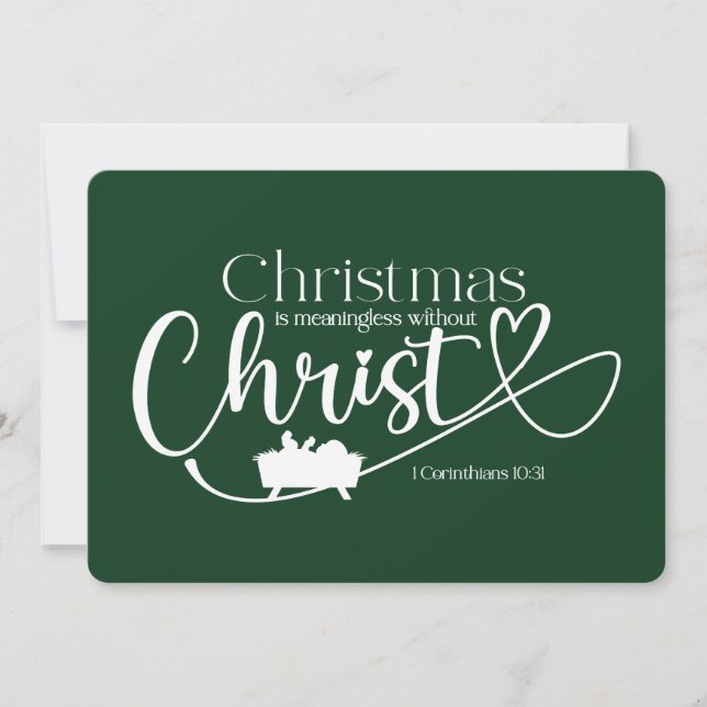 NOËL SIGNIFIE SANS CHRIST Carte de vacances (Devant)