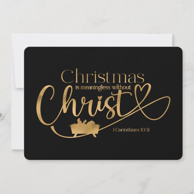 NOËL SIGNIFIE SANS CHRIST Carte de vacances (Devant)
