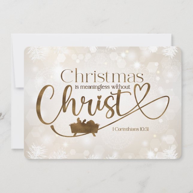 NOËL SIGNIFIE SANS CHRIST Carte de vacances (Devant)