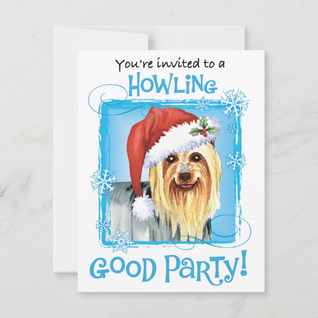 Noël Silky Terrier Invitation (Devant)