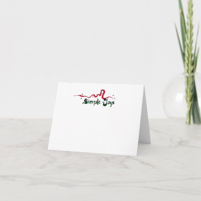 Noël simple de carte pour notes de joies (Devant)