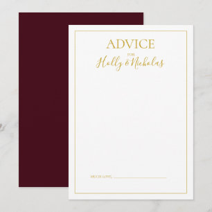 Noël simple et élégant Carte de conseil Mariage