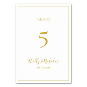 Noël simple et élégant   Numéro de table blanche