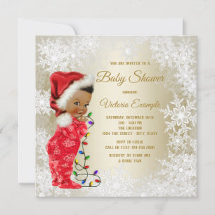 Noël Snowflake Baby Shower Invitations