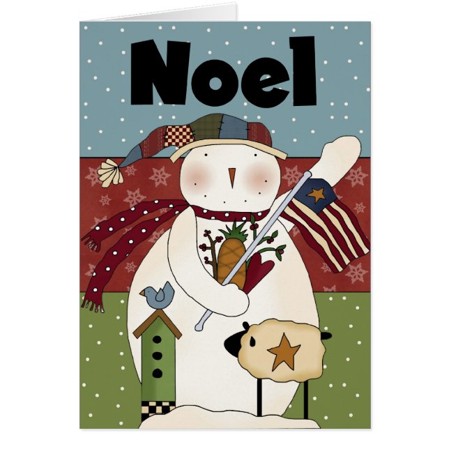 Noel Snowman Card (Front)