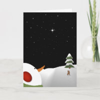 Noël Snowman En souvenir Carte de voeux