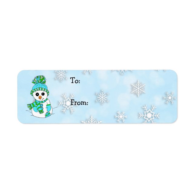 Noël Snowman et Snowflakes de et vers (Devant)