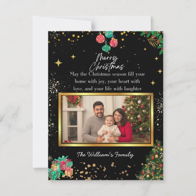Noël souhaits Carte photo personnalisé (Devant)