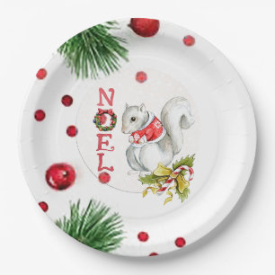 Noel Squirrel Paper Plate
