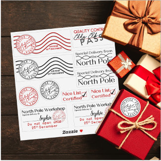 Noël | Stickers Père Noël du pôle Nord personnalis