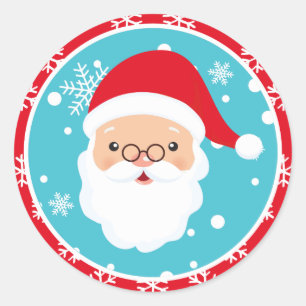 Noël - Stickers Père Noël (Round)