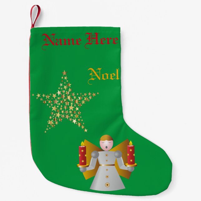 Noel  Stocking  w/ Angel (Front)
