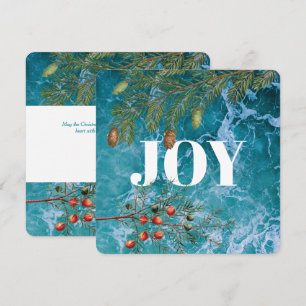 Noël Summer Ocean Beach Joie Carte de Noël