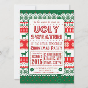 Noël - Sweater moche - Tacky - Invitation