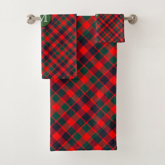 Noël Tartan Plaid Monogrammé, Fêtes, Écossais (En situation)
