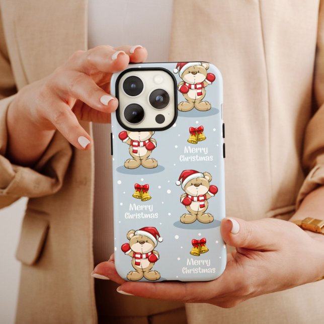 Noël Teddy Bear Joyeux coque iphone Mate (Créateur téléchargé)