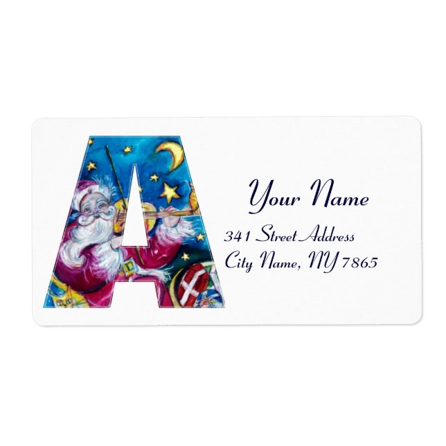 NOËL UNE LETTRE / MONOGRAMME PÈRE NOËL INSPIRÉ (Devant)