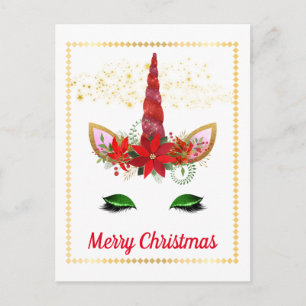 Noël Unicorn ajouter carte postale message