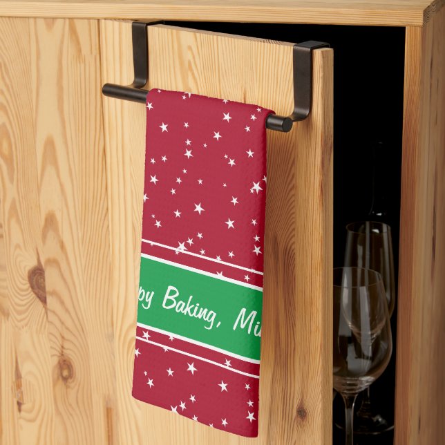 Noël Vacances Joyeux Cuisine Serviette (Pliage en tiers)