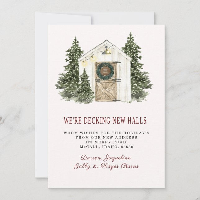 NOËL, VACANCES, NOUVELLE MAISON, Invitation (Devant)