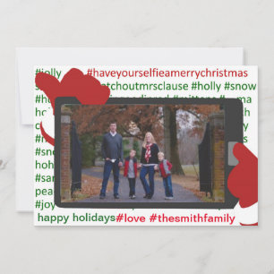Noël vacances Selfie Père Noël Carte photo