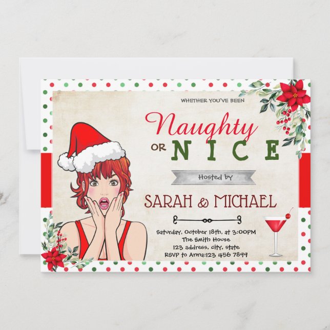 Noël vacances vilain ou belle invitation (Devant)