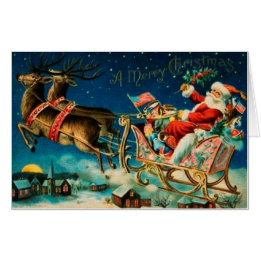 Noël vintage du Père Noël Sleigh