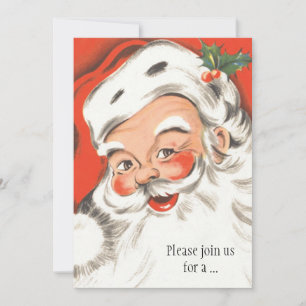 Noël vintage, invitation joyeuse du Père Noël