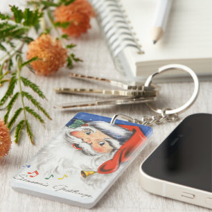 Noël vintage, joyeux Père Noël avec de la musique