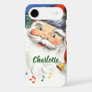 Noël vintage, joyeux Père Noël avec de la musique