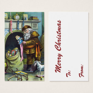 Noël vintage, Le Père Noël, Bas avec jouets