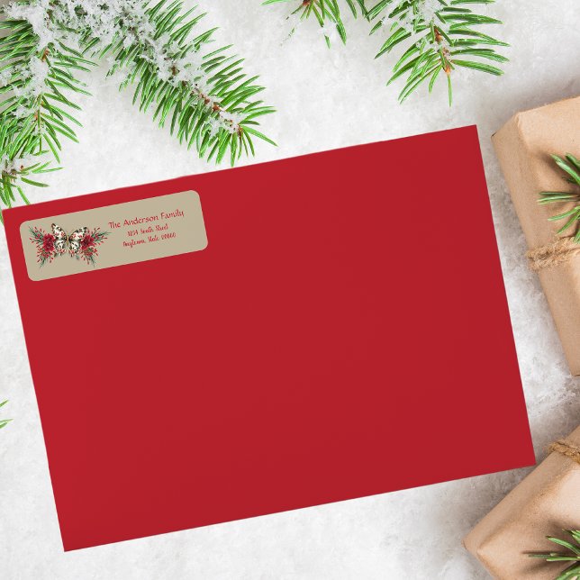 Noël Vintage Papillon Poinsettia Fête (Créateur téléchargé)