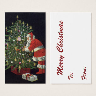 Noël vintage, Père Noël avec présents