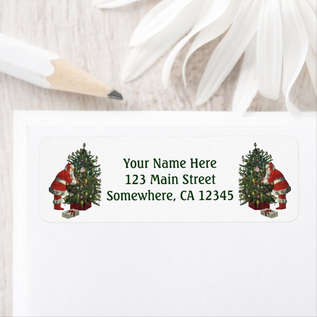 Noël vintage, Père Noël avec présents (En situation)