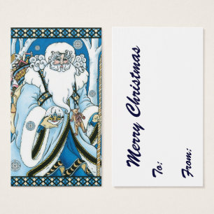 Noël Vintage, Père Noël Bleu avec Snowglobe