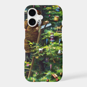 Noël vintage, Père Noël victorien avec arbre