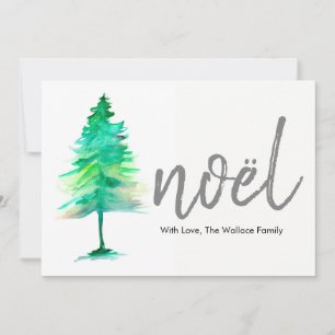Noël, Watercolour Christmas Tree, Holiday