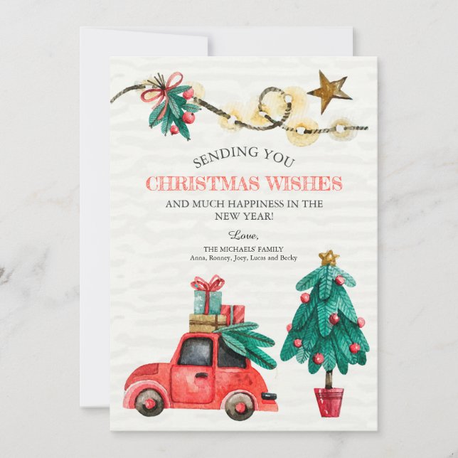 Noël Waterton Détails Carte de vacances (Devant)