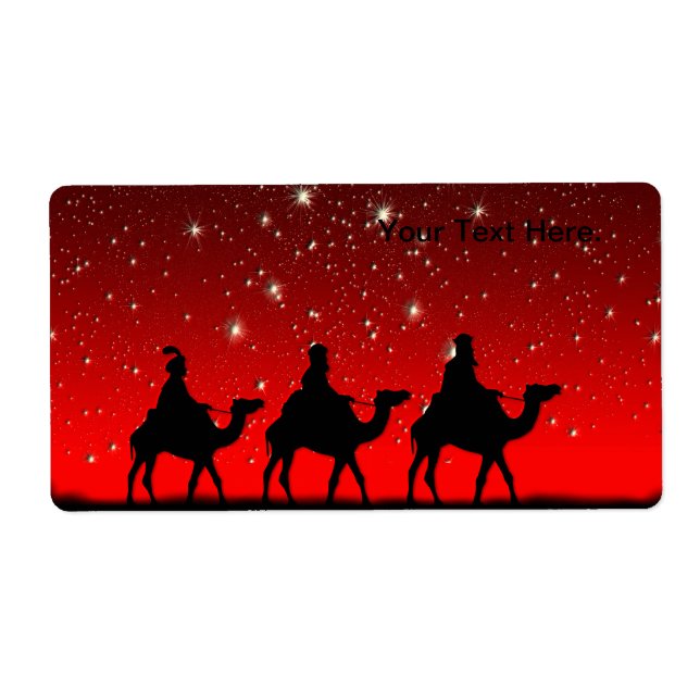 Noël Wise Men Red Sky Star (Devant)